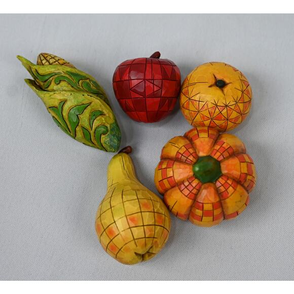 Jim Shore "Basket Of Plenty" 4009015 Set of 6 Harvest Basket Figurine NIB - Picture 7 of 9